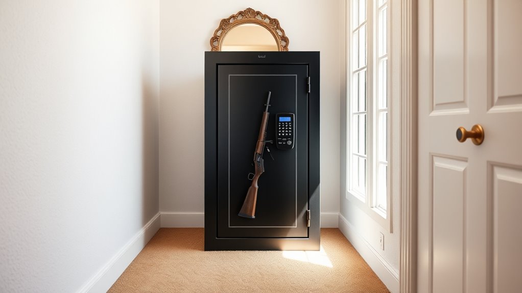 upstairs gun safe placement